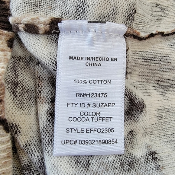 Euc Ellen Tracey Leopard Print V-neck op Size Large - Picture 5 of 9